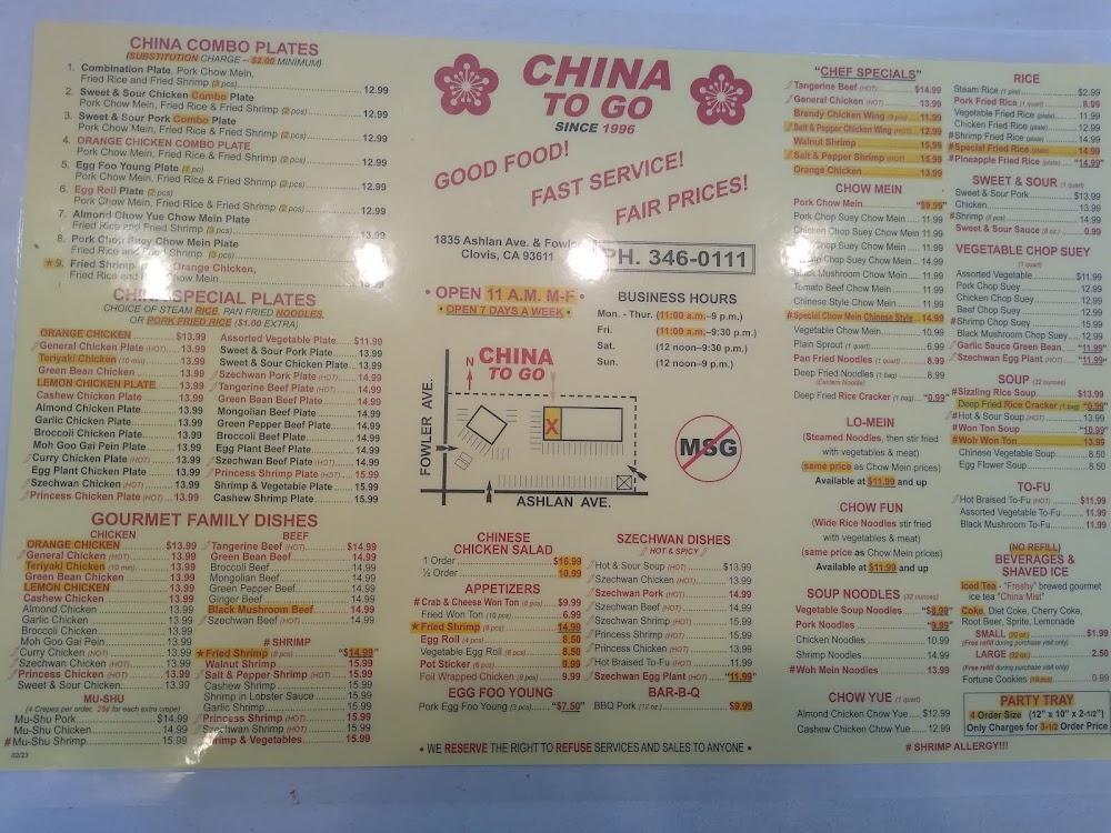 China To Go Menu image 2