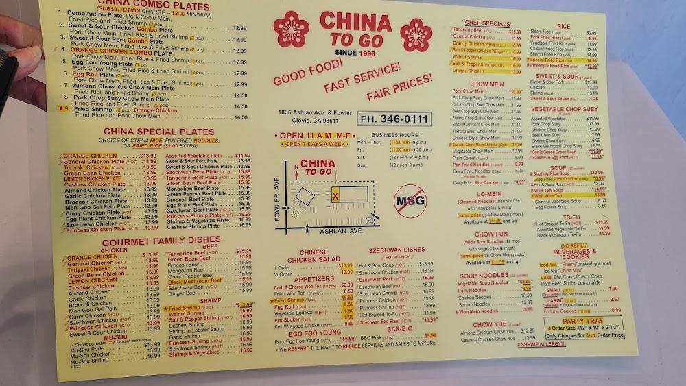 China To Go Menu image 3